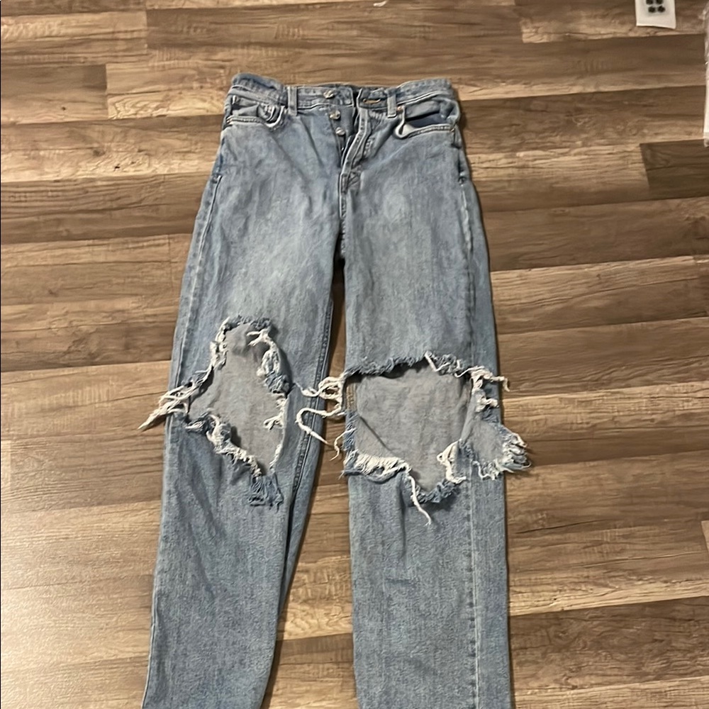 Distressed Blue Jeans for Women
